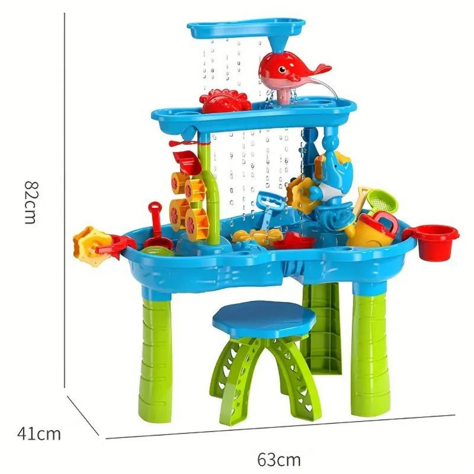 AquaPlay – Sommarskoj & upptäckter – 3-lagers sand- och vattenlekbord