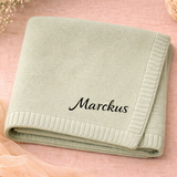 Personalized Baby Blanket – Mjuk & unik – Personlig broderad bomullsfilt