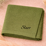 Personalized Baby Blanket – Mjuk & unik – Personlig broderad bomullsfilt