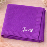 Personalized Baby Blanket – Mjuk & unik – Personlig broderad bomullsfilt