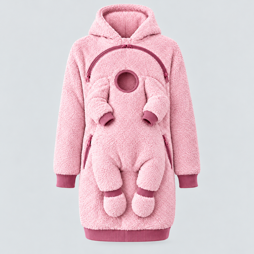 MamaHug – Varm och praktisk – 2-i-1-hoodie för mamma och bebis