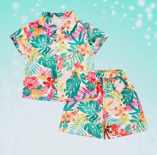 Mini Fashion™ - Fräsch och glad - Blommigt set för pojkar
