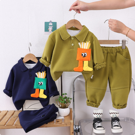 Mini Fashion™ - Gulliga pommes frites - Tvådelad outfit