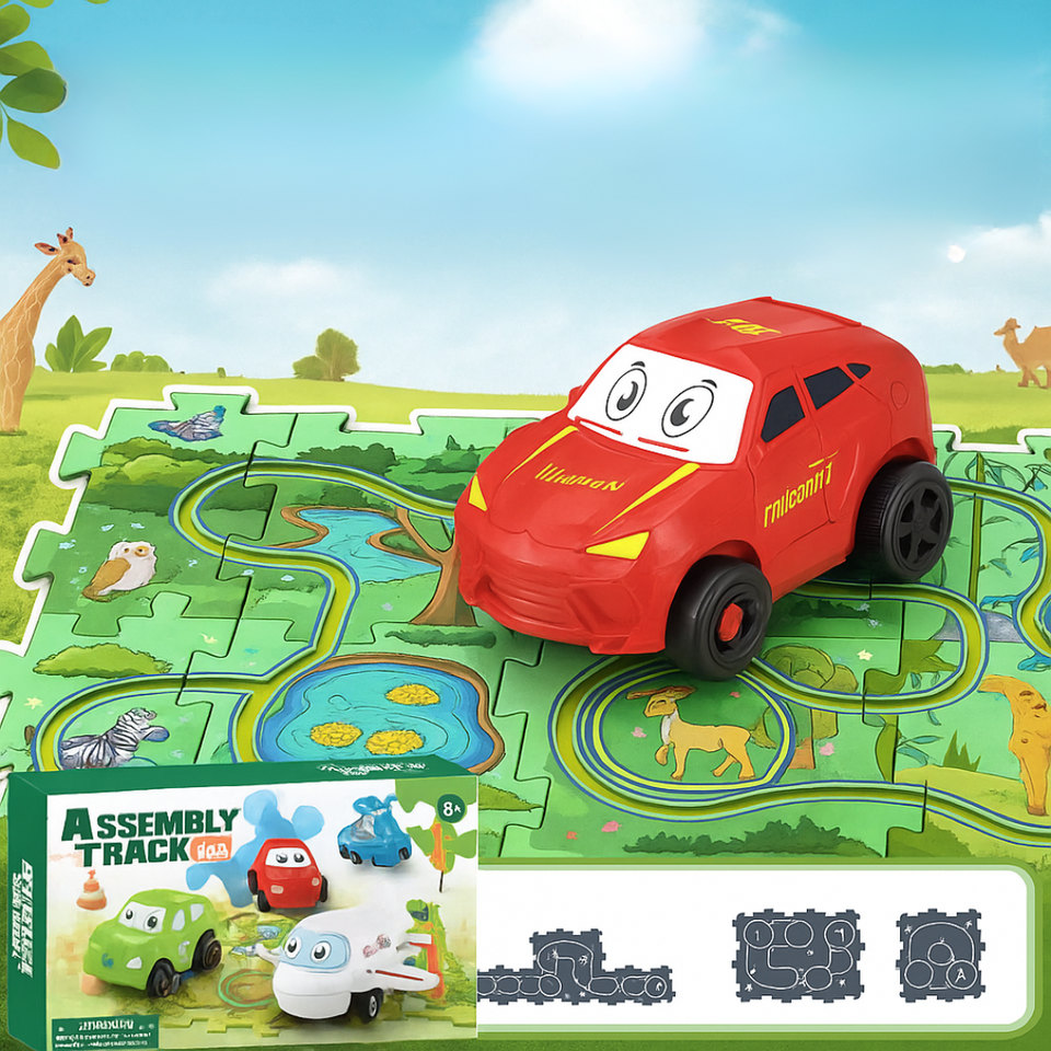 Car Track™ - Bygg, lek och upptäck - Set med leksaksbilar