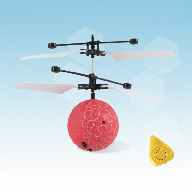HoverFun – LED-belysning & pedagogiskt – Flygande fyrrotor-drönare