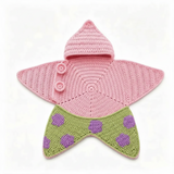 CozyStar – Mjuk & handgjord – Stickad babyoverall med stjärnformad design