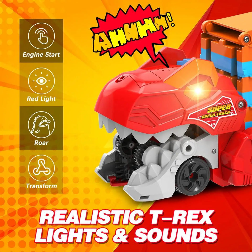 JurassicTruck™ – Cool & rolig – hopfällbar dinosaurietransportvagn