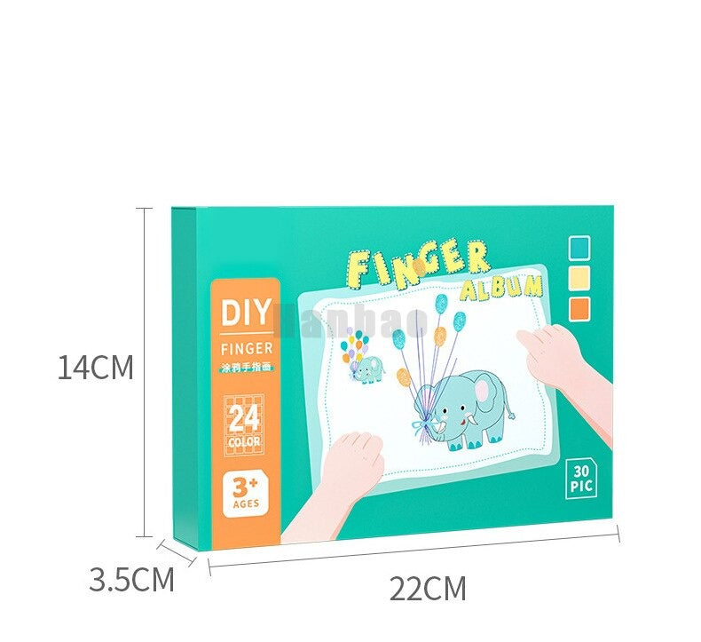 Finger Album™ - Bekymmersfri kreativ lek - Fingerfärger