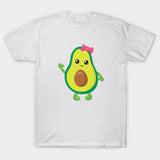 Mini Fashion™ - Matcha med familjen - Avocado T-shirt Vit