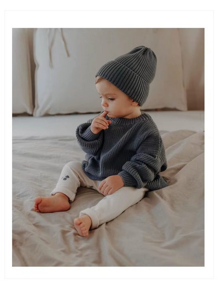 PureSoft – Classic & Cozy - Enfärgad stickad tröja