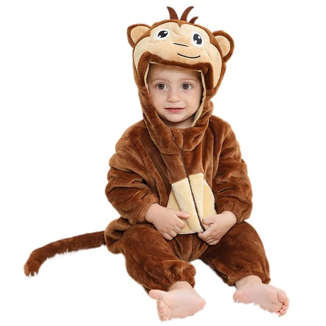 Mini Fashion - Hållbar & tvättbar - Djurromper Onesie (0-24 månader)