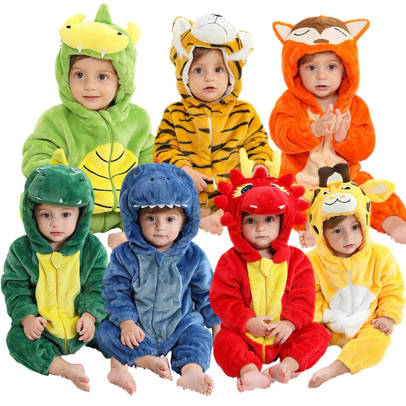 Mini Fashion - Hållbar & tvättbar - Djurromper Onesie (0-24 månader)