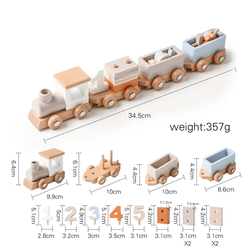 HappyTrain – Montessori & Fun – Träsats med tåg