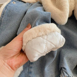 Girls Bunny Denim Coat – Varm & bekväm – Barnjacka