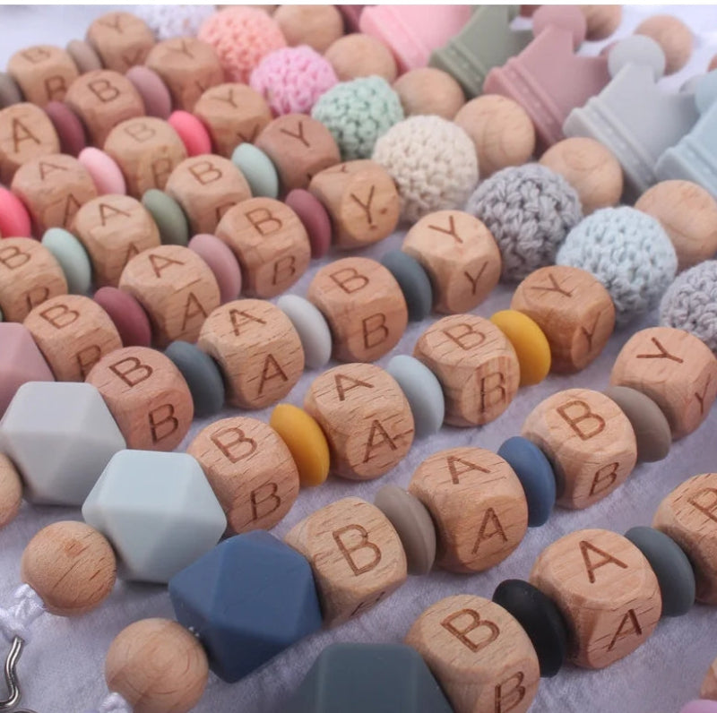 Personalized Pacifier Chain – Säker & stilfull – Personlig nappkedja