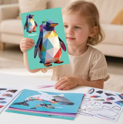 3D Sticker Puzzle – Kreativt & lärorikt – Geometriskt 3D-pussel
