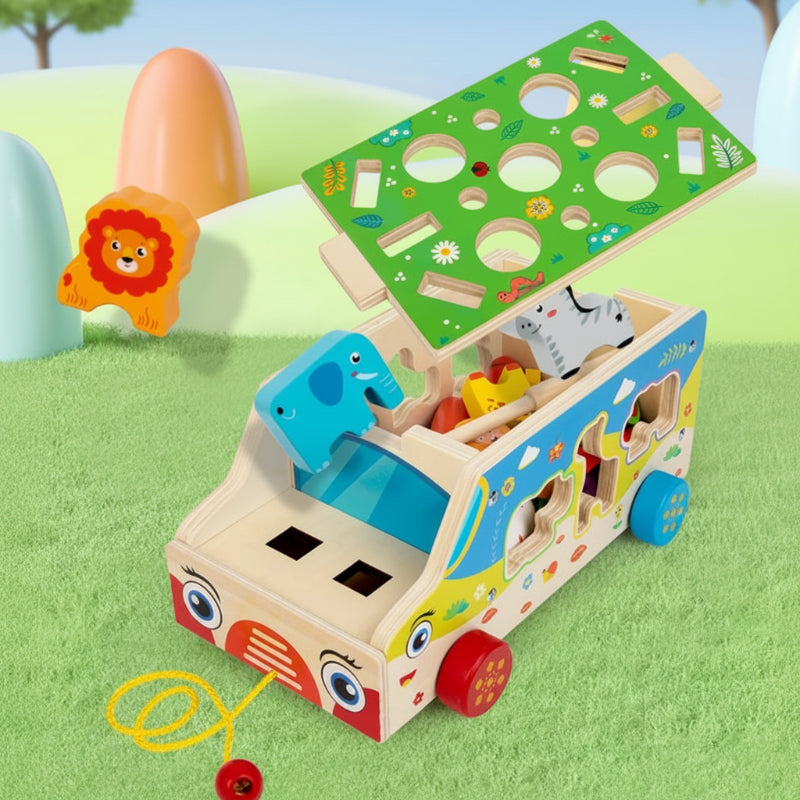 Montessori Animal Matching Toy – Lärorikt & interaktivt – Pusselvagn