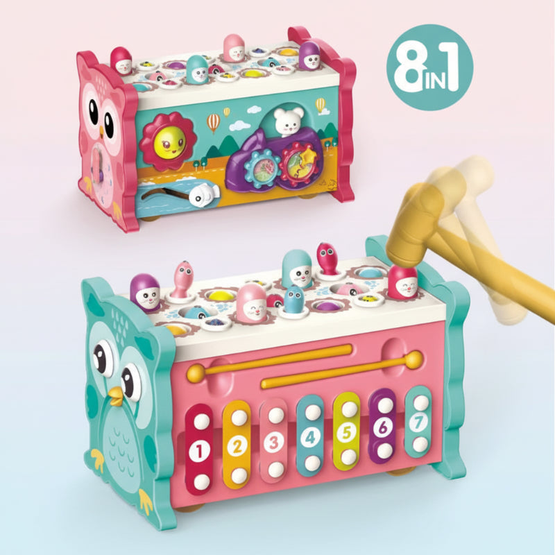 Montessori Hammering Toy – Motorik & inlärning – 8-i-1-lekset