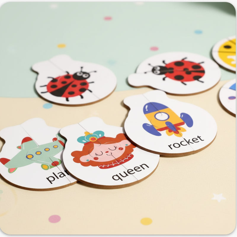 Wooden Letter Matching Game – Lärande & lek – Alfabetpussel