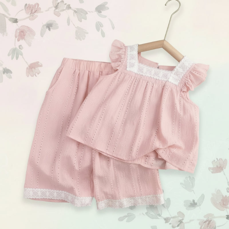 Sleeveless Tops & Pants – Mjuk & elegant – Sommarset för barn
