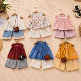 Sleeveless Tops & Pants – Mjuk & elegant – Sommarset för barn