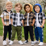 Boys Checkered Outfit – Trendigt och bekvämt – Rutigt klädset för barn