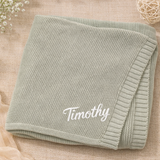 Personalized Baby Blanket – Mjuk & unik – Personlig broderad bomullsfilt