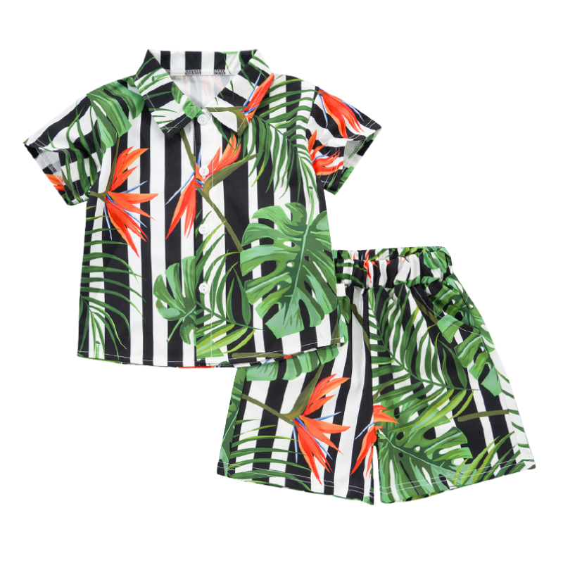 Mini Fashion™ - Fräsch och glad - Blommigt set för pojkar