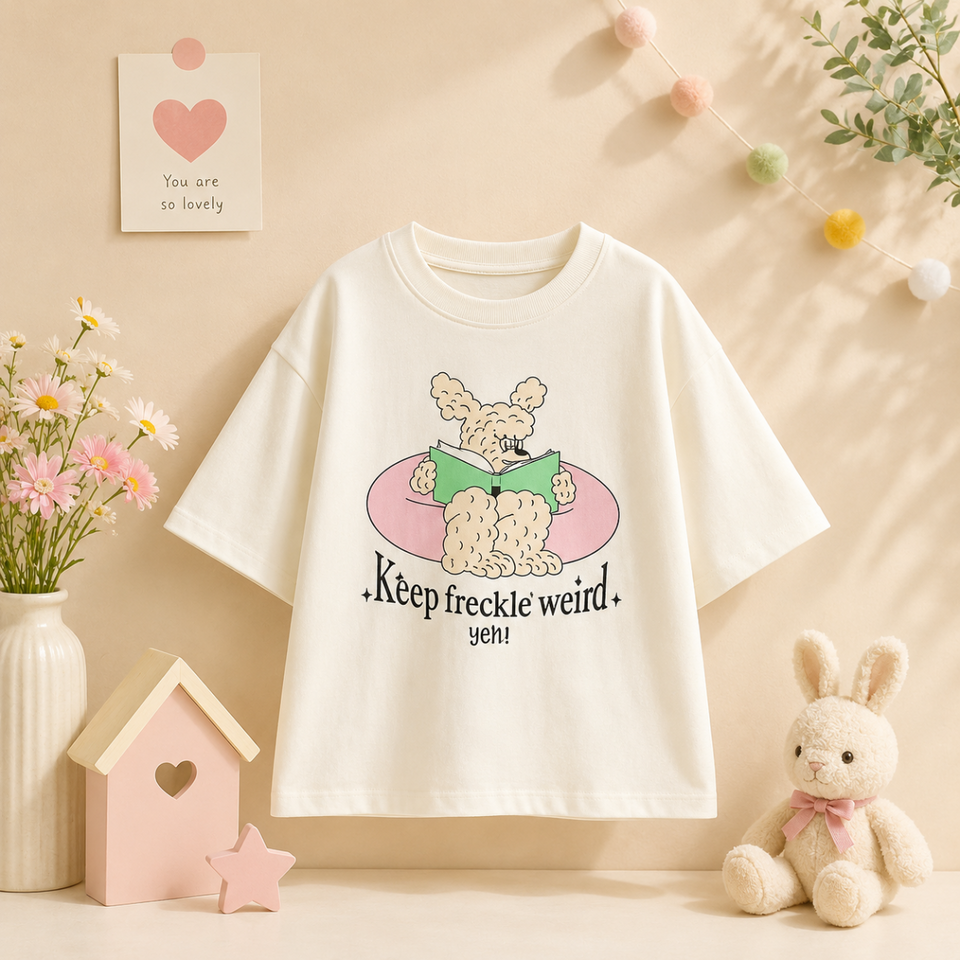 SunnyKids – Bekvämt & gulligt – Oversized T-shirt med seriefigurmotiv
