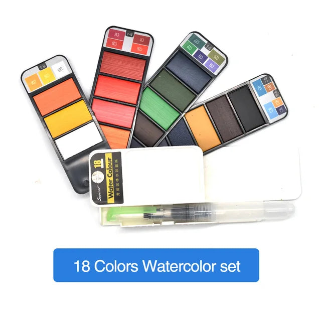 Pocket Watercolour Kit™ - Regnbåge i en ask - Akvarellfärgskit