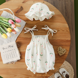 LittleBlossom – Sommarkomfort och stil – Bodysuit med huva för spädbarn