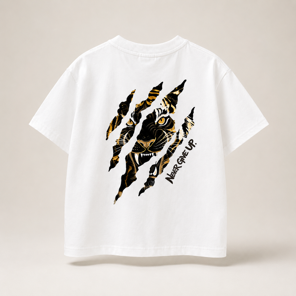 WildRoar – Roligt & avslappnat – Barn-T-shirt med tigertryck