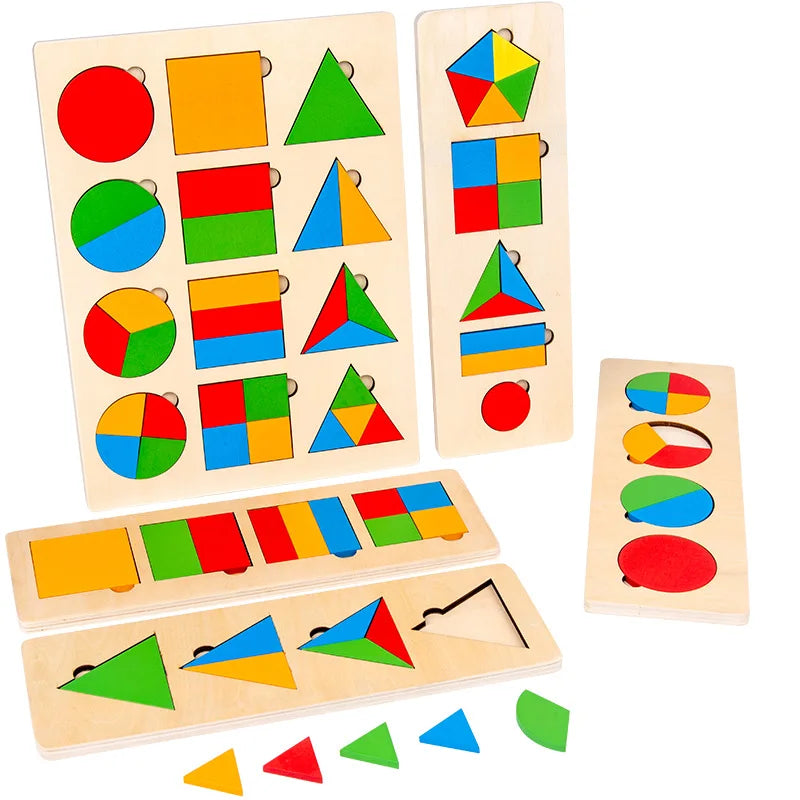 Woods™ - Pusselkul för småbarn - Geometriskt pussel med Montessori-former