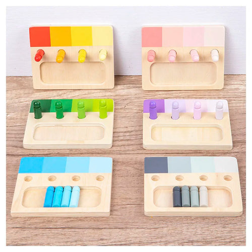 Woods™ - Färgglad Montessori-leksak - Roligt bräde för lärande