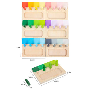 Woods™ - Färgglad Montessori-leksak - Roligt bräde för lärande