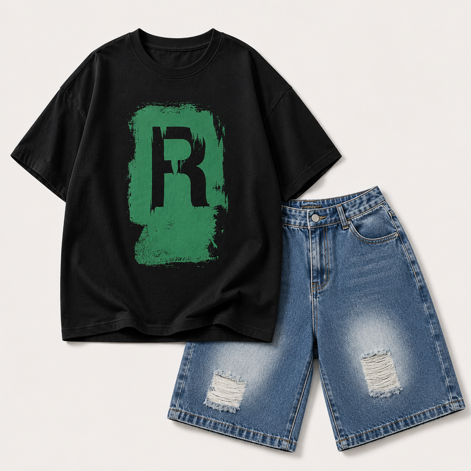 CoolBoys – Coolt & bekvämt – Outfit för pojkar med t-shirt och jeansshorts
