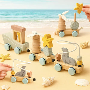 HappyTrain – Montessori & Fun – Träsats med tåg