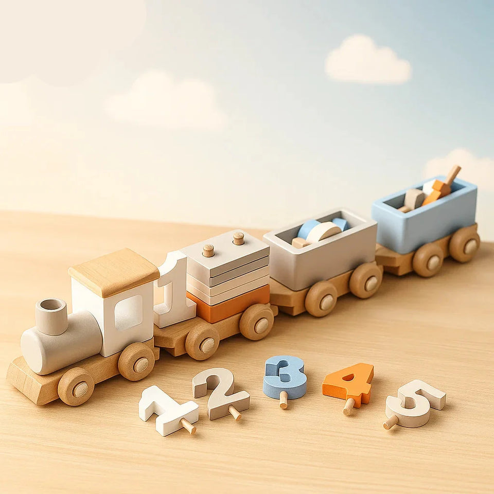 HappyTrain – Montessori & Fun – Träsats med tåg