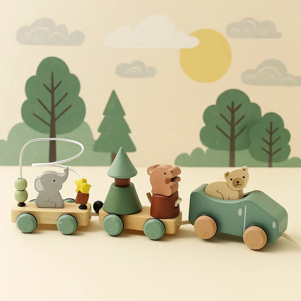 HappyTrain – Montessori & Fun – Träsats med tåg