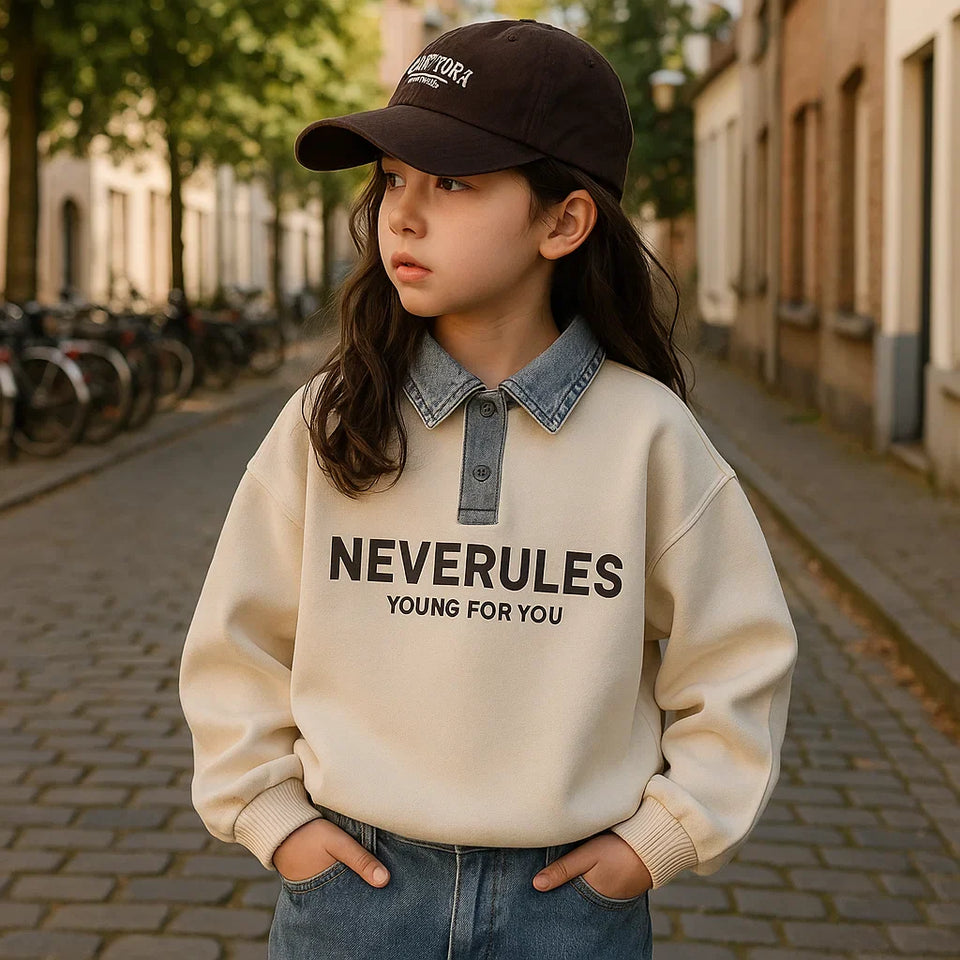 FashionKids – Snyggt & lekfullt – Polotröja med denimkrage