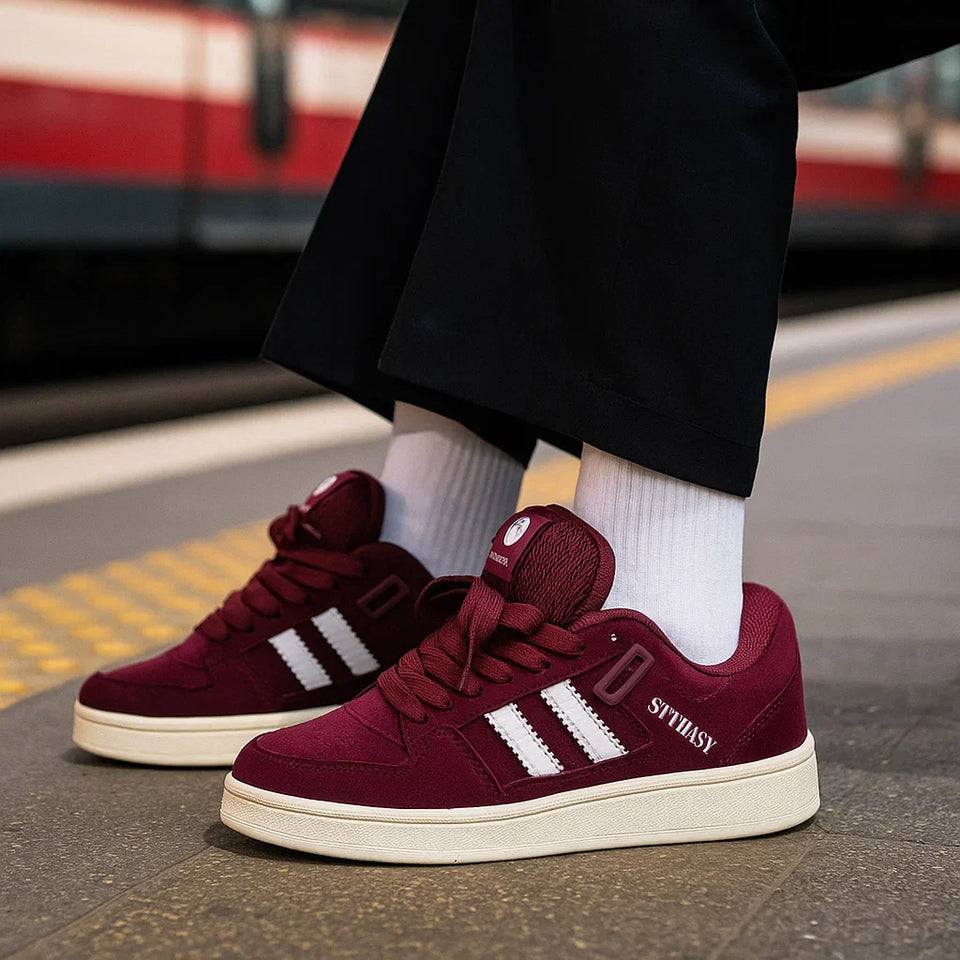 UrbanStep – Trendiga och bekväma – Bordeauxröda sneakers