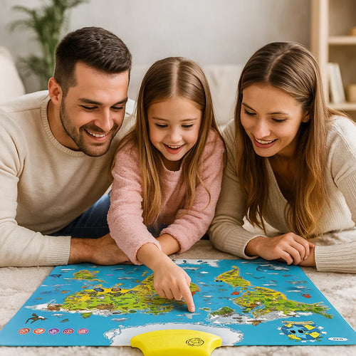 LittleExplorers – Lära sig & leka – Djurens världskarta