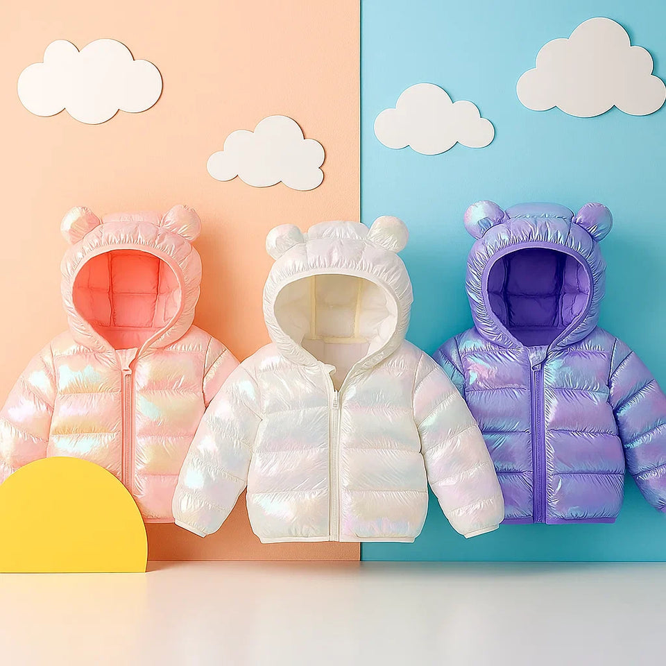 CuddleCoat  – Tjock vadderad jacka med björnluva