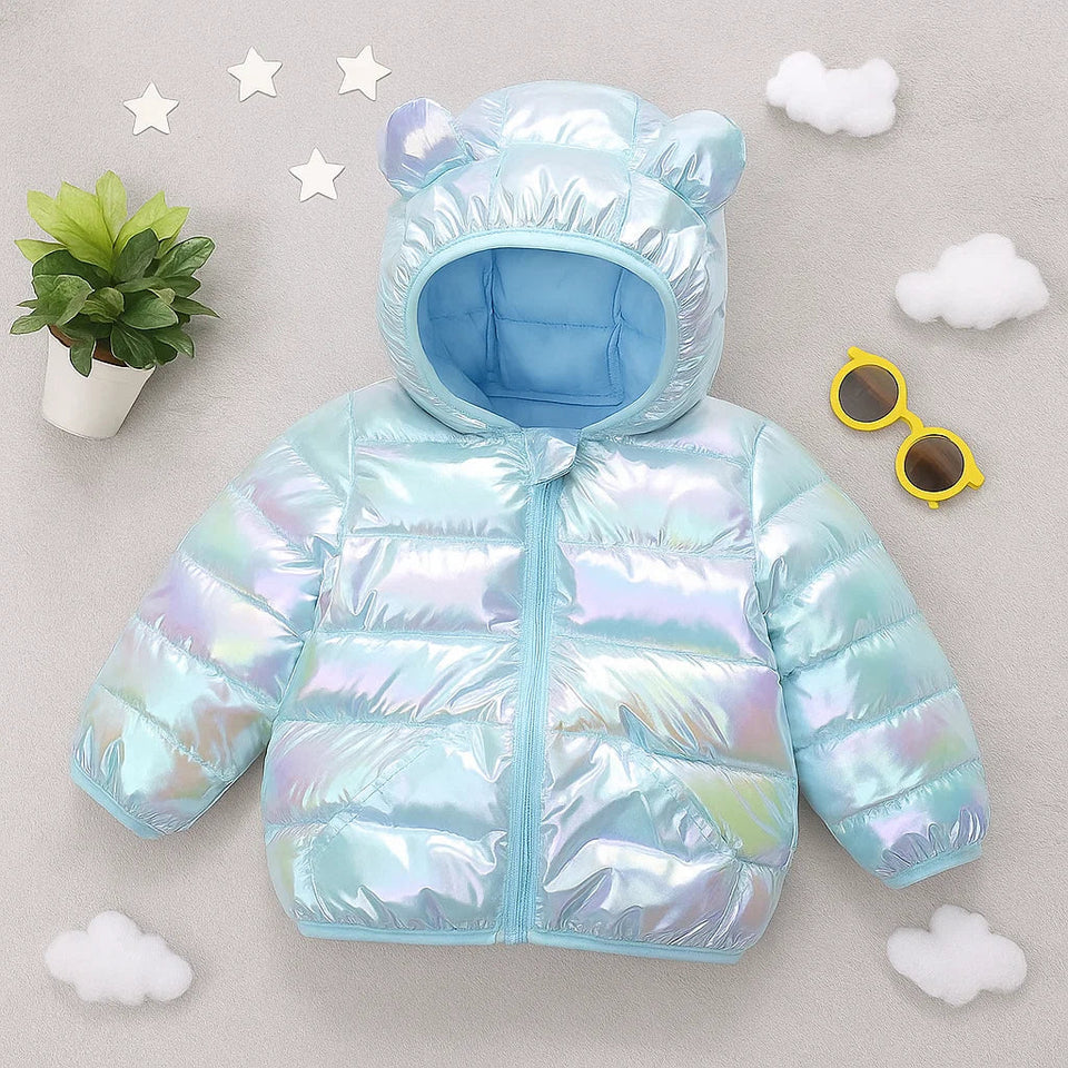 CuddleCoat  – Tjock vadderad jacka med björnluva