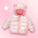 CuddleCoat  – Tjock vadderad jacka med björnluva