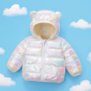 CuddleCoat  – Tjock vadderad jacka med björnluva