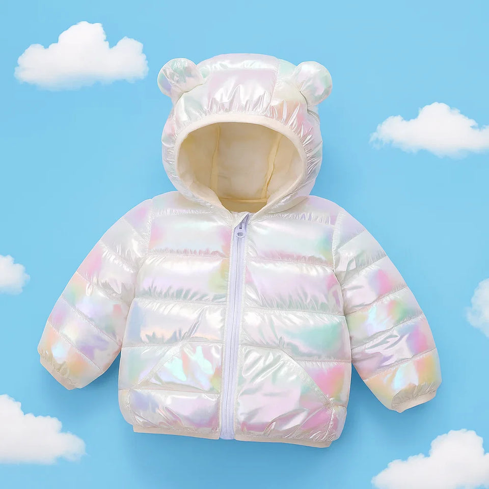CuddleCoat  – Tjock vadderad jacka med björnluva