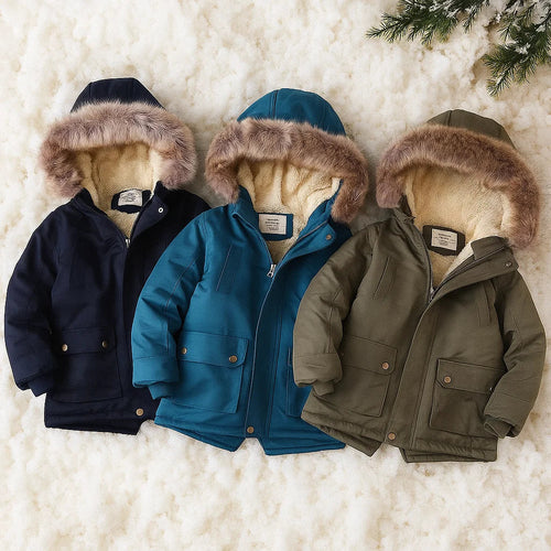 CozyTrend – Varm och elegant – Parkas vinterjacka med pälskrage