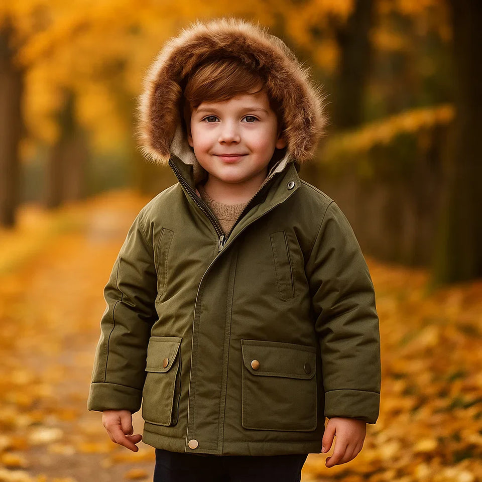CozyTrend – Varm och elegant – Parkas vinterjacka med pälskrage