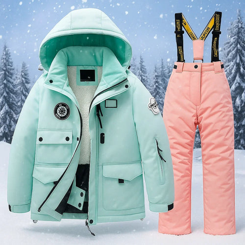 GlacierFit – Andningsbar & skyddande Vattentät – Skidoverall med fleecefoder